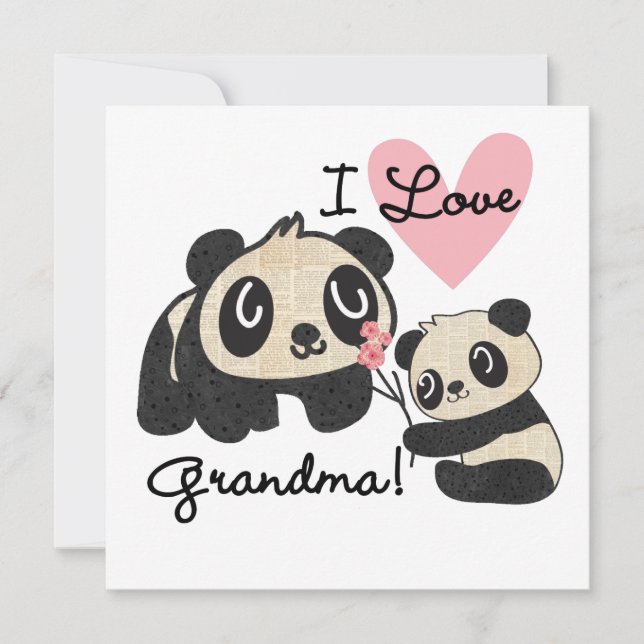 De panda draagt de Oma van de Liefde van I (Voorkant)