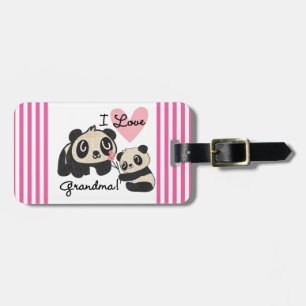De panda draagt de Oma van de Liefde van I Bagagelabel