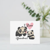 De panda draagt de Oma van de Liefde van I Briefkaart (Staand voorkant)