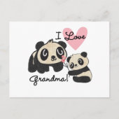 De panda draagt de Oma van de Liefde van I Briefkaart (Voorkant)