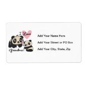 De panda draagt de Oma van de Liefde van I Etiket (Voorkant)