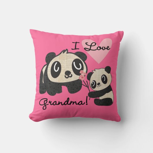 De panda draagt de Oma van de Liefde van I Kussen (Voorkant)