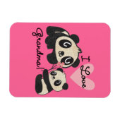 De panda draagt de Oma van de Liefde van I Magneet (Horizontaal)