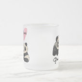 De panda draagt de Oma van de Liefde van I Matglas Koffiemok (Center)