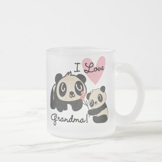 De panda draagt de Oma van de Liefde van I Matglas Koffiemok (Rechts)