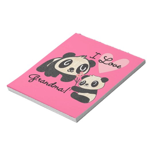 De panda draagt de Oma van de Liefde van I Notitieblok (Linkerzijde)