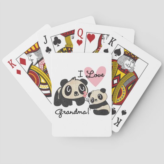 De panda draagt de Oma van de Liefde van I Pokerkaarten (Achterkant)