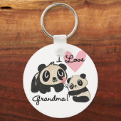 De panda draagt de Oma van de Liefde van I Sleutelhanger (Voorkant)