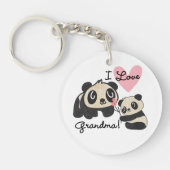 De panda draagt de Oma van de Liefde van I Sleutelhanger (Voorkant)