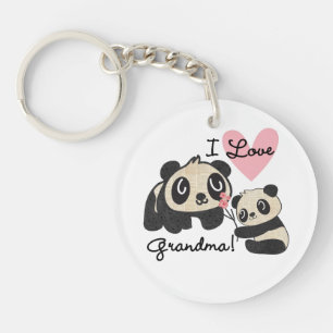 De panda draagt de Oma van de Liefde van I Sleutelhanger