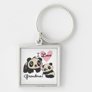 De panda draagt de Oma van de Liefde van I Sleutelhanger