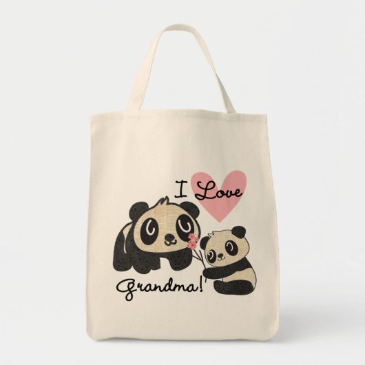 De panda draagt de Oma van de Liefde van I Tote Bag (Voorkant)