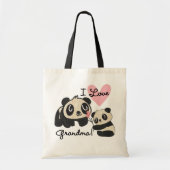 De panda draagt de Oma van de Liefde van I Tote Bag (Voorkant)