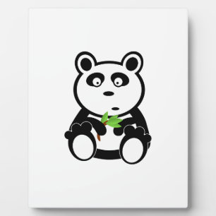 De panda draagt de Zwarte Witte Giften van het Lot Fotoplaat