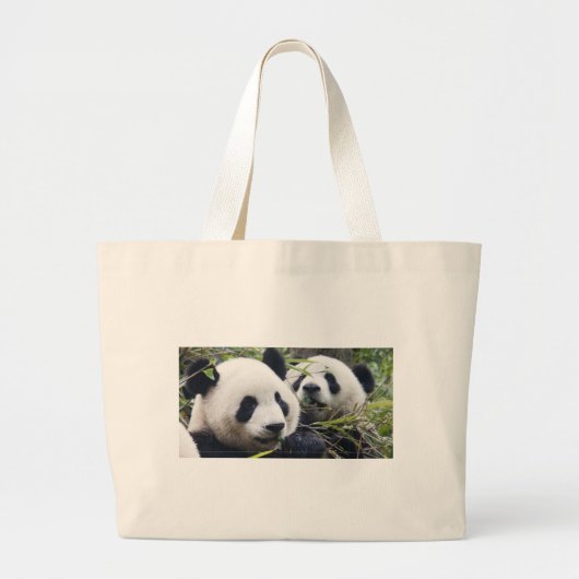 De panda draagt grote tote bag (Voorkant)