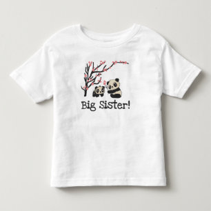 De panda draagt Grote Zuster Kinder Shirts