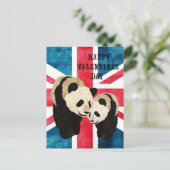 De panda draagt het Britse Briefkaart van de (Staand voorkant)
