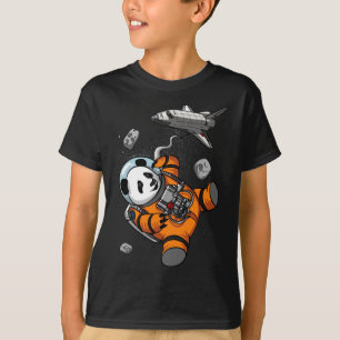 De panda draagt het Ruimte Grappige Dier van de T-shirt