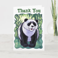 De panda draagt Partij dankt u kaardt