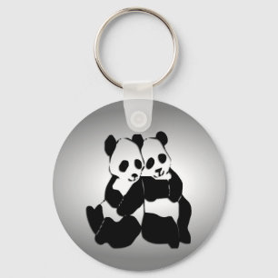 De panda draagt sleutelhanger