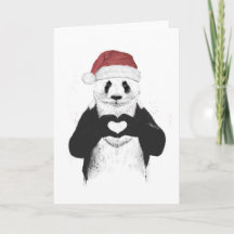 De panda van de kerstman