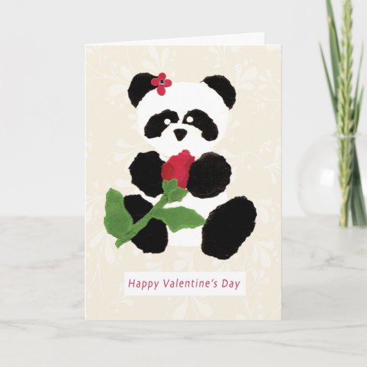 De Panda van de Valentijnsdag Feestdagen Kaart (Voorkant)