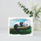 De Panda van de zitting Briefkaart (Staand voorkant)