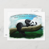 De Panda van de zitting Briefkaart (Voorkant / Achterkant)