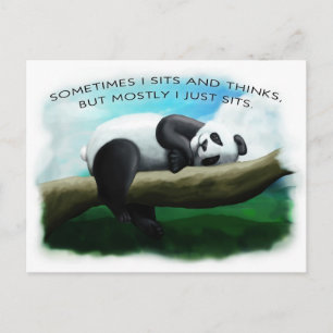 De Panda van de zitting Briefkaart