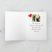 De Panda van Flirty draagt maakt Valentijnsdag Feestdagen Kaart (Binnen)