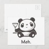De Panda van Meh Briefkaart (Voorkant / Achterkant)