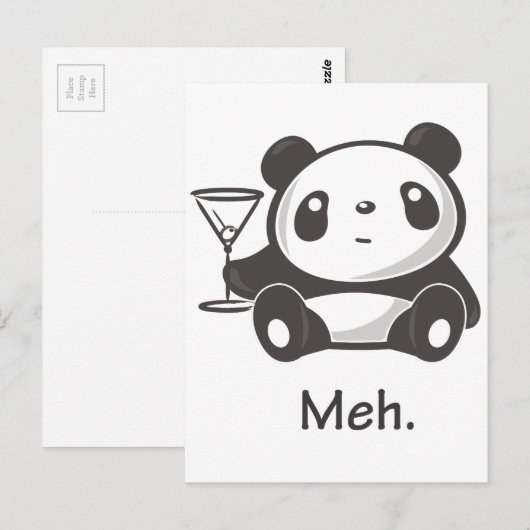 De Panda van Meh Briefkaart (Voorkant / Achterkant)