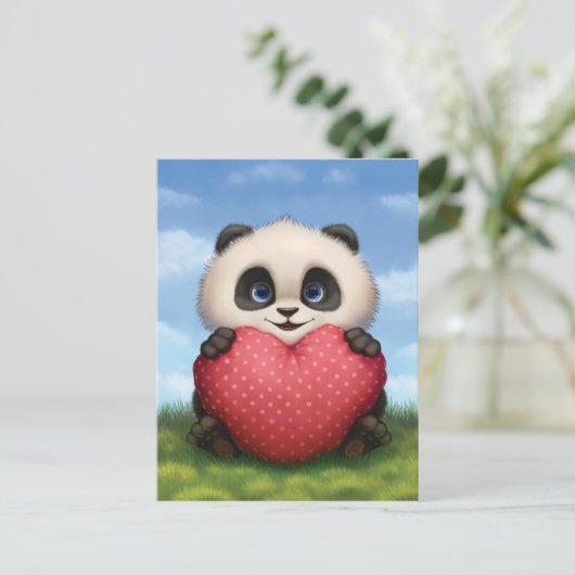 De Panda van Valentijn Feestdagenkaart (Staand voorkant)
