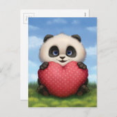 De Panda van Valentijn Feestdagenkaart (Voorkant / Achterkant)