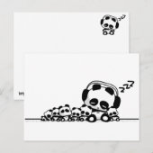 De Panda's van de slaap Briefkaart (Voorkant / Achterkant)