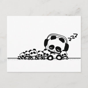 De Panda's van de slaap Briefkaart