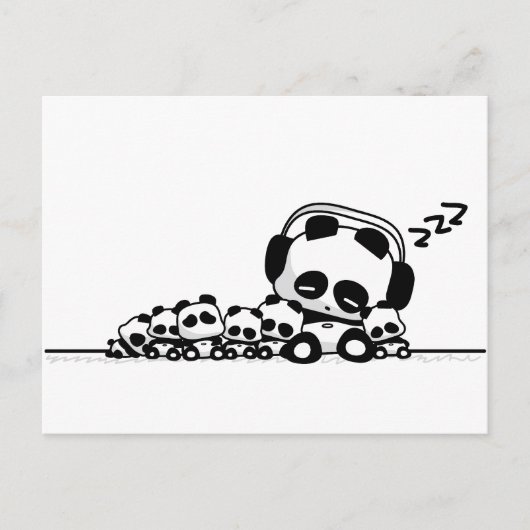 De Panda's van de slaap Briefkaart (Voorkant)