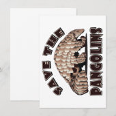 De pangolins opslaan notitiekaartje (Voorkant / Achterkant)