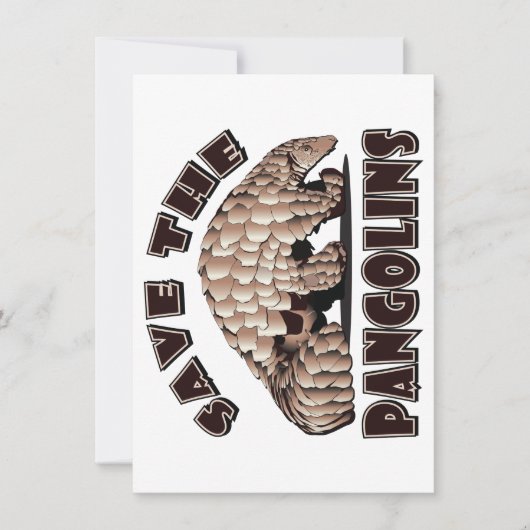 De pangolins opslaan notitiekaartje (Voorkant)