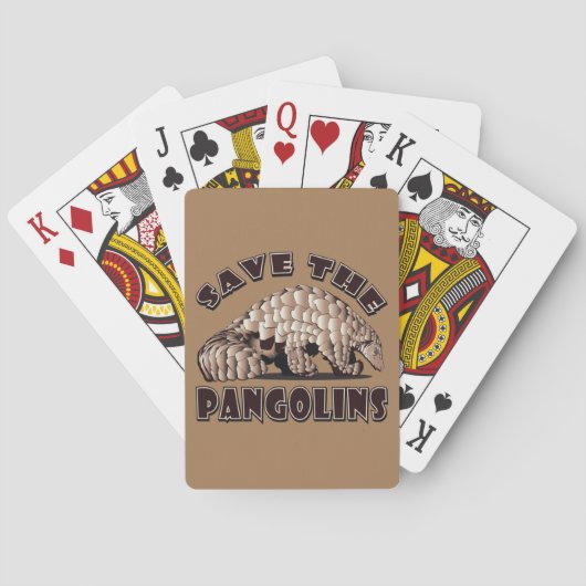 De pangolins opslaan pokerkaarten (Achterkant)