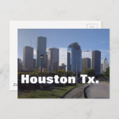 (De Panoramische) Horizon van Houston Texas Briefkaart (Voorkant / Achterkant)