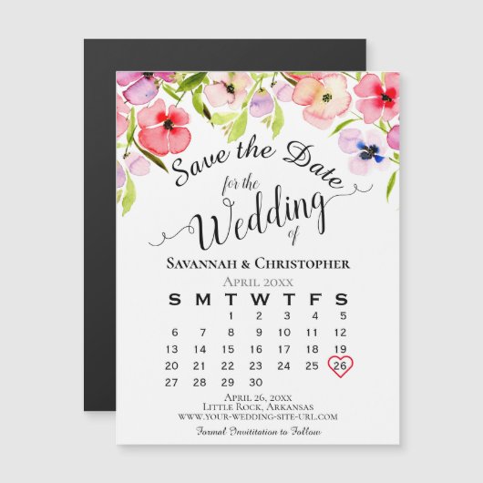 De Pansies van de waterverf sparen de DatumRooster (Voorkant / Achterkant)