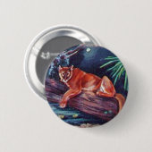 De panter van Florida in de moeras Ronde Button 5,7 Cm (Voorkant /achterkant)