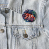 De panter van Florida in de moeras Ronde Button 5,7 Cm (In situ)