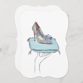 De pantoffel van Cinderella Feestdagenkaart (Voorkant / Achterkant)