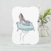 De pantoffel van Cinderella Feestdagenkaart (Staand voorkant)