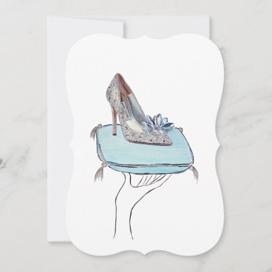 De pantoffel van Cinderella Feestdagenkaart (Voorkant)