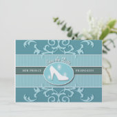 De Pantoffel van het Glas van Cinderella bewaart Save The Date (Staand voorkant)