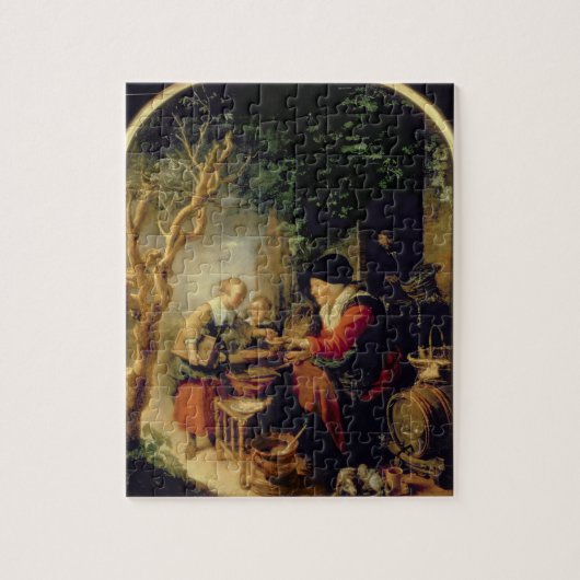 De pantserverkoper, 1650-55 (olie op het paneel) legpuzzel (Verticaal)