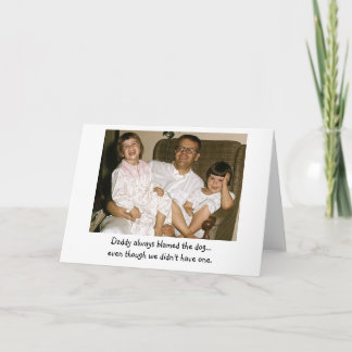 De papa beschuldigde altijd de Hond Kaart